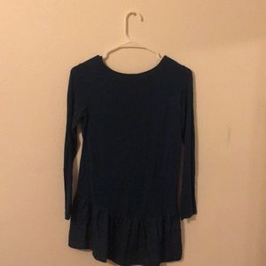 Long flowie dark blue long sleeve shirt
